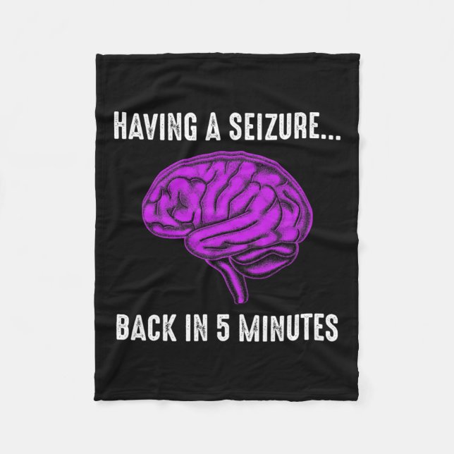 Epilepsy Awareness Having Seizure Epileptic Warrio Fleece Blanket (Front)
