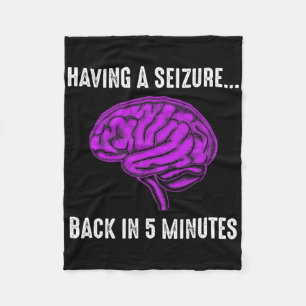 Epilepsy Awareness Having Seizure Epileptic Warrio Fleece Blanket