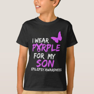 Epilepsy Awareness I wear Purple for my Son Butter T-Shirt