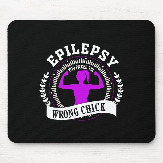Epilepsy awareness is must for fighter and epileps mouse pad (Front)