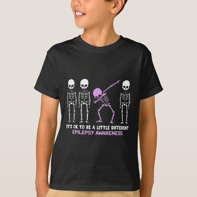 Epilepsy Awareness It's Ok To Be A Little Differen T-Shirt (Front)