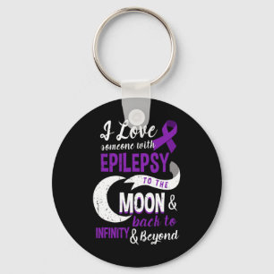 Epilepsy Awareness - Love Son Mum Dad Daughter Tee Key Ring