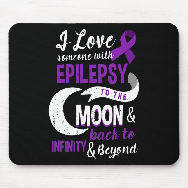 Epilepsy Awareness - Love Son Mum Dad Daughter Tee Mouse Pad (Front)