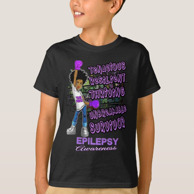 Epilepsy Awareness Melanin Black Women Unbreakable T-Shirt (Front)
