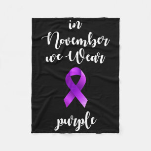 Epilepsy Awareness Month In November We Wear Purpl Fleece Blanket