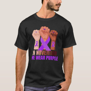 Epilepsy Awareness Month Mens Womens Purple Fist R T-Shirt