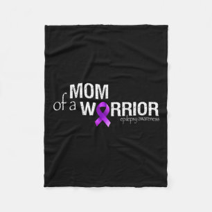 Epilepsy Awareness Month Mum Of A Warrior Purple R Fleece Blanket