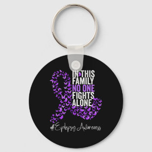 Epilepsy Awareness Month Purple Ribbon Key Ring