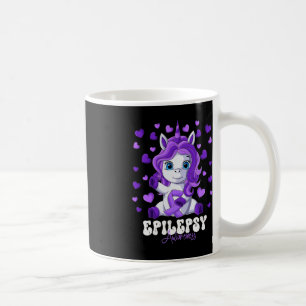 Epilepsy Awareness Month Purple Ribbon Unicorn Coffee Mug