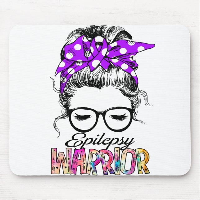 Epilepsy Awareness Month Ribbon Gifts Mouse Pad (Front)