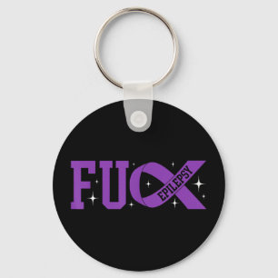 Epilepsy Awareness Month Warrior Survivor Purple Key Ring