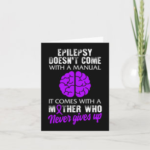 Epilepsy Awareness Mother Purple Ribbon Seizure Di Card