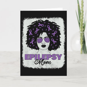 Epilepsy Awareness Mum Afro African American Women Card