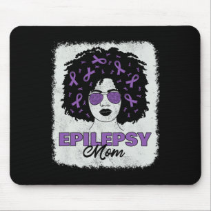 Epilepsy Awareness Mum Afro African American Women Mouse Pad