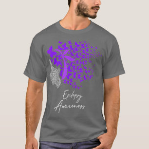 Epilepsy Awareness Purple Butterflies T-Shirt
