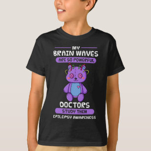 Epilepsy Awareness Purple Epileptic Brain Epilepsi T-Shirt