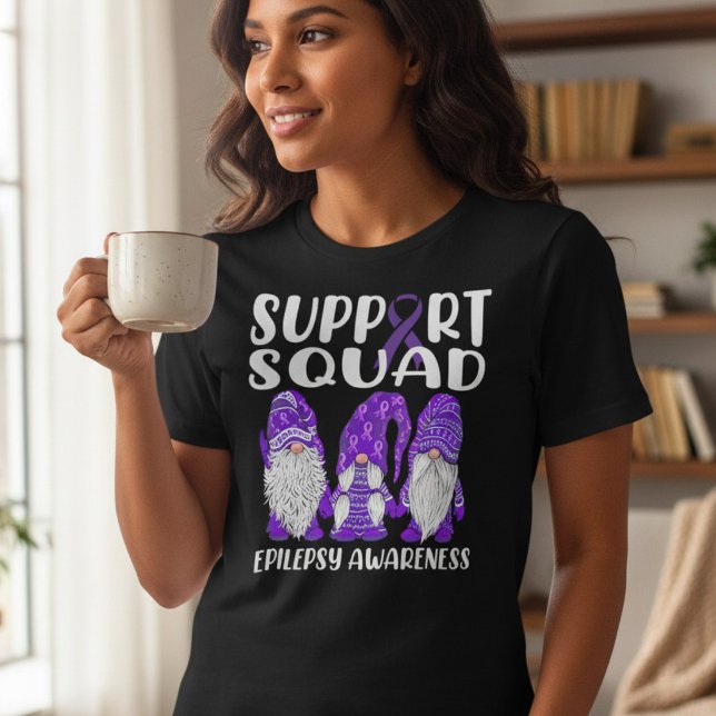 Epilepsy Awareness Purple Gnome Team Tri-Blend Shirt (Creator Uploaded)