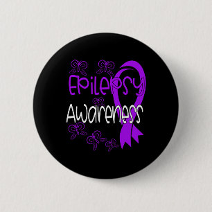 Epilepsy Awareness Purple Ribbon 3 6 Cm Round Badge