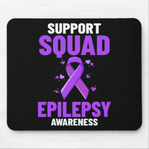 Epilepsy Awareness Purple Ribbon Bracelet Warrior  Mouse Pad