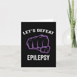 Epilepsy awareness purple ribbon - epilepsy awaren card