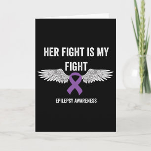Epilepsy Awareness Purple Ribbon - Epilepsy Awaren Card