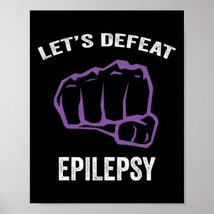 Epilepsy Awareness Purple Ribbon - Epilepsy Awaren Poster