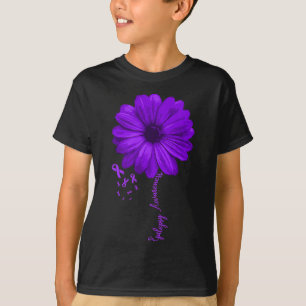 Epilepsy Awareness Purple Ribbon November Pretty D T-Shirt