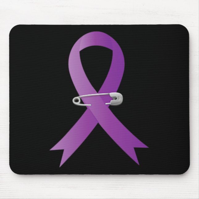 Epilepsy Awareness Purple Ribbon Super Hero  Mouse Pad (Front)