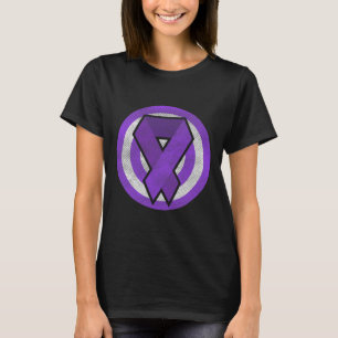 Epilepsy Awareness Purple Ribbon Super Hero T-Shirt