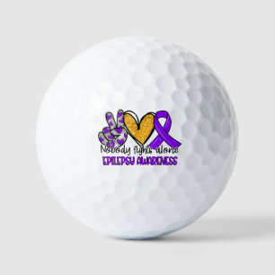 Epilepsy Awareness Purple Ribbon Support Golf Balls