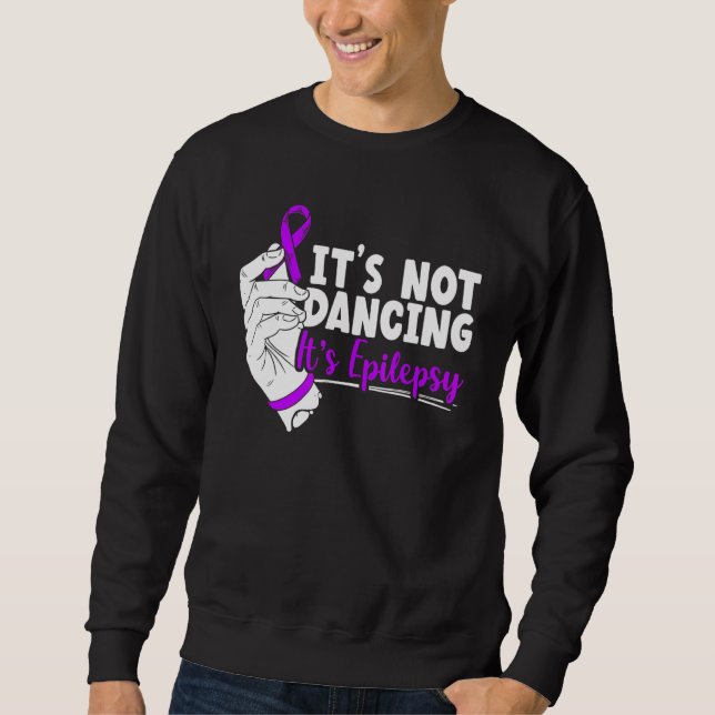 Epilepsy Awareness Purple Ribbon Sweatshirt (Front)
