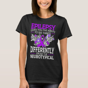 Epilepsy Awareness Purple Ribbon T-Shirt
