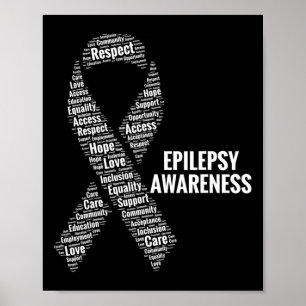 Epilepsy Awareness Respect Care Advocacy Equality  Poster