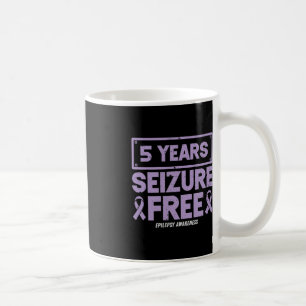 Epilepsy Awareness Ribbon 5 Years Seizure Free Coffee Mug