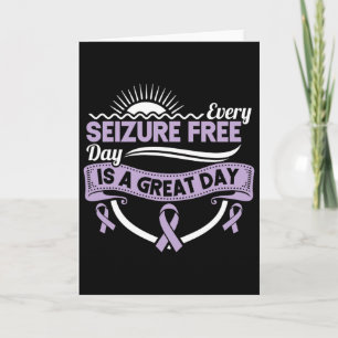 Epilepsy Awareness Ribbon Every Seizure Free Day G Card