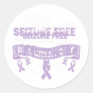 Epilepsy Awareness Ribbon Every Seizure Free Day G Classic Round Sticker