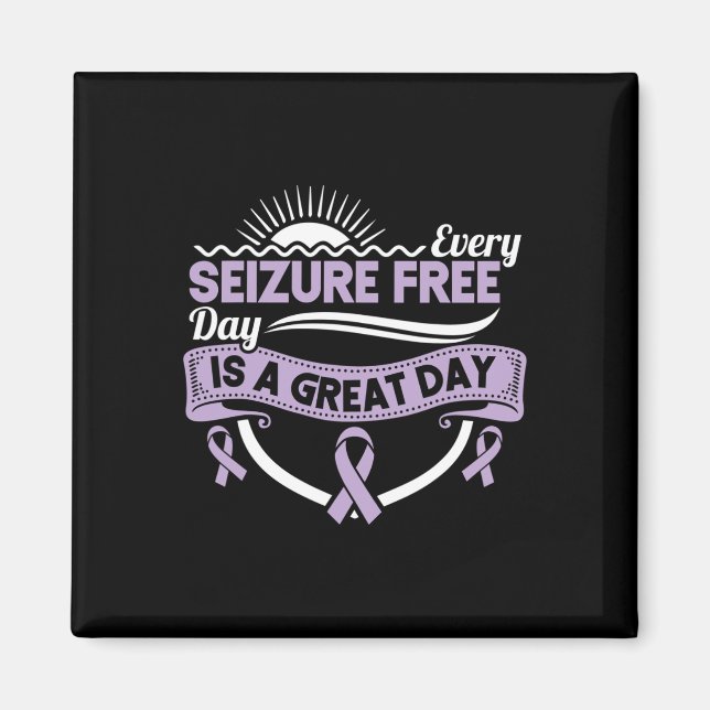 Epilepsy Awareness Ribbon Every Seizure Free Day G Magnet (Front)