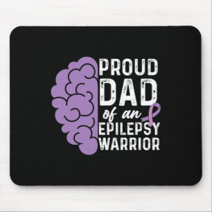 Epilepsy Awareness Ribbon Proud Dad Of An Epilepsy Mouse Pad