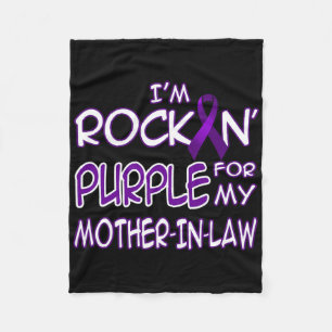 Epilepsy Awareness Rockin' Purple Ribbon For Mothe Fleece Blanket