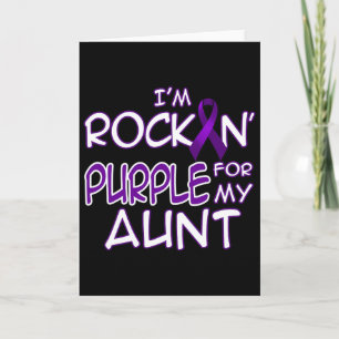 Epilepsy Awareness Rockin' Purple Ribbon For My Au Card
