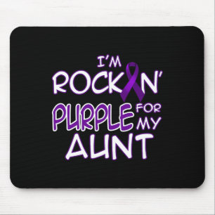 Epilepsy Awareness Rockin' Purple Ribbon For My Au Mouse Pad