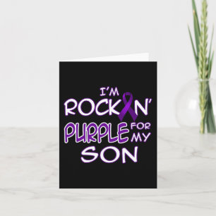 Epilepsy Awareness Rockin' Purple Ribbon For My So Card