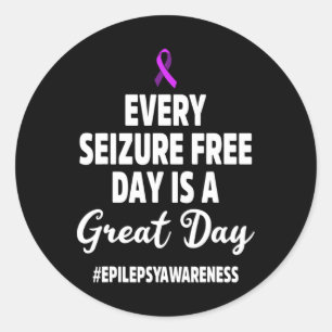 Epilepsy Awareness Seizure Free Epileptic Warrior  Classic Round Sticker