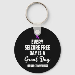 Epilepsy Awareness Seizure Free Epileptic Warrior  Key Ring