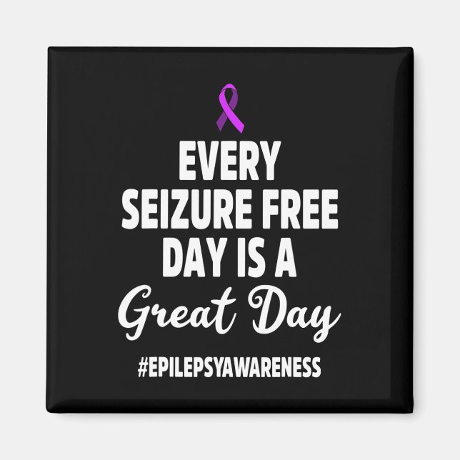 Epilepsy Awareness Seizure Free Epileptic Warrior  Magnet (Front)