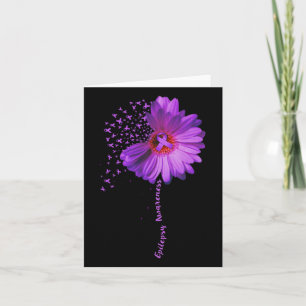 Epilepsy Awareness Sunflower Ribbon Gift  Card
