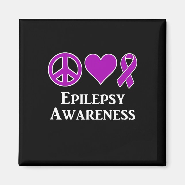 Epilepsy Awareness Support Awareness Tee  Magnet (Front)