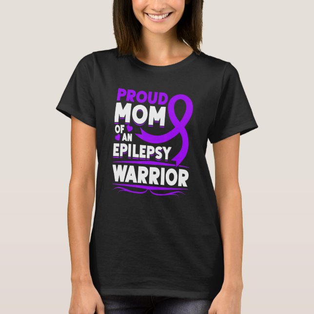 Epilepsy Awareness Support Epilepsy Warrior Month T-Shirt (Front)