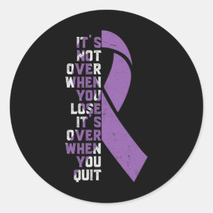 Epilepsy Awareness Support Ribbon Classic Round Sticker
