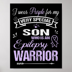 Epilepsy Awareness Support Son Warrior Walk Run Poster